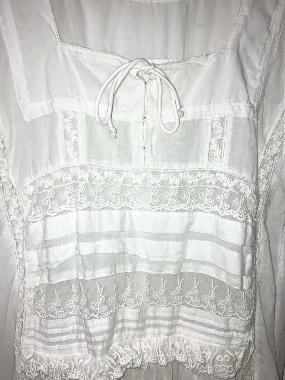 Free People Tied To You Maxi Top Dress Beach Cover Up Boho Ethereal White Sz XS - Picture 9 of 12